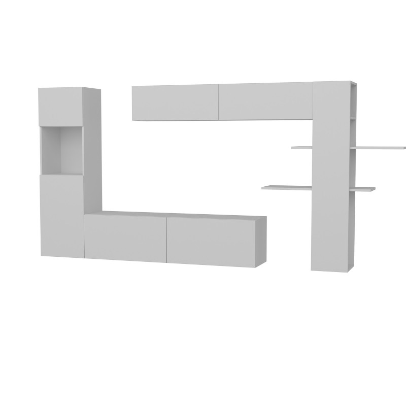 Σύνθεση Τηλεόρασης Maxi - Χρώμα Λευκό - 215x31,5x150εκ