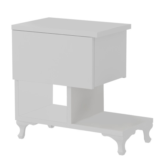 Κομοδίνο Cast - Χρώμα Λευκό - 46,8x33x46,8εκ