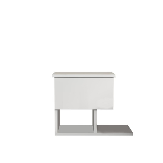 Nightstand Yasso - White White Hanah Home Nightstand Yasso - White White