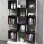 Βιβλιοθήκη - Edge - Χρώμα Λευκό & Μαύρο - 12030x188εκ