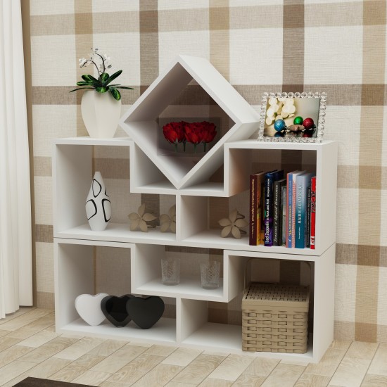 Βιβλιοθήκη - Beled - Χρώμα Λευκό - 105x29.5x76.4εκ Βιβλιοθήκη - Beled - Χρώμα Λευκό - 105x29.5x76.4εκ