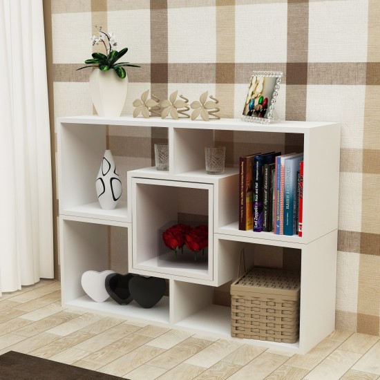 Βιβλιοθήκη - Beled - Χρώμα Λευκό - 105x29.5x76.4εκ Βιβλιοθήκη - Beled - Χρώμα Λευκό - 105x29.5x76.4εκ