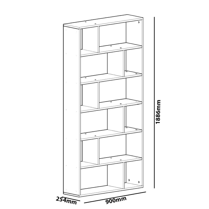 Hanah Home Bookshelf Form White