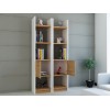 Βιβλιοθήκη - Esbi 102 - Χρώμα Teak & Λευκό - 66x30x150εκ