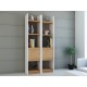 Βιβλιοθήκη - Esbi 102 - Χρώμα Teak & Λευκό - 66x30x150εκ