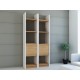Βιβλιοθήκη - Esbi 102 - Χρώμα Teak & Λευκό - 66x30x150εκ