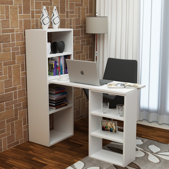 Study Desk Last - White White Hanah Home Study Desk Last - White White