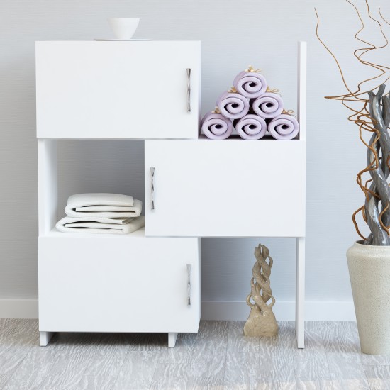 Ντουλάπι Anna 65x31,5x89,8εκ - Χρώμα Λευκό