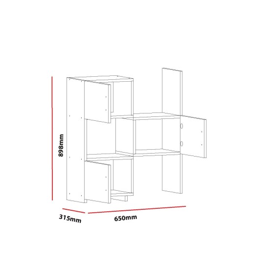 Ντουλάπι Anna 65x31,5x89,8εκ - Χρώμα Λευκό