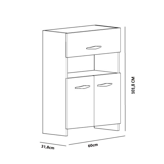 Multi Purpose Cabinet Anı - White White Hanah Home Multi Purpose Cabinet Anı - White White