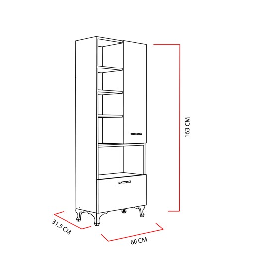 Hanah Home Multi Purpose Cabinet Sezen - White White