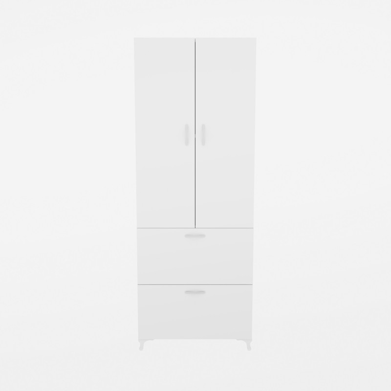 Παπουτσοθήκη Ντουλάπι Yasam - Χρώμα Λευκό - 60x31,5x163,6εκ