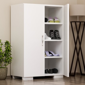 Παπουτσοθήκη Mada - Χρώμα Λευκό - 60x35x94εκ