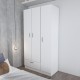 Wardrobe Gabi White Hanah Home Wardrobe Gabi White