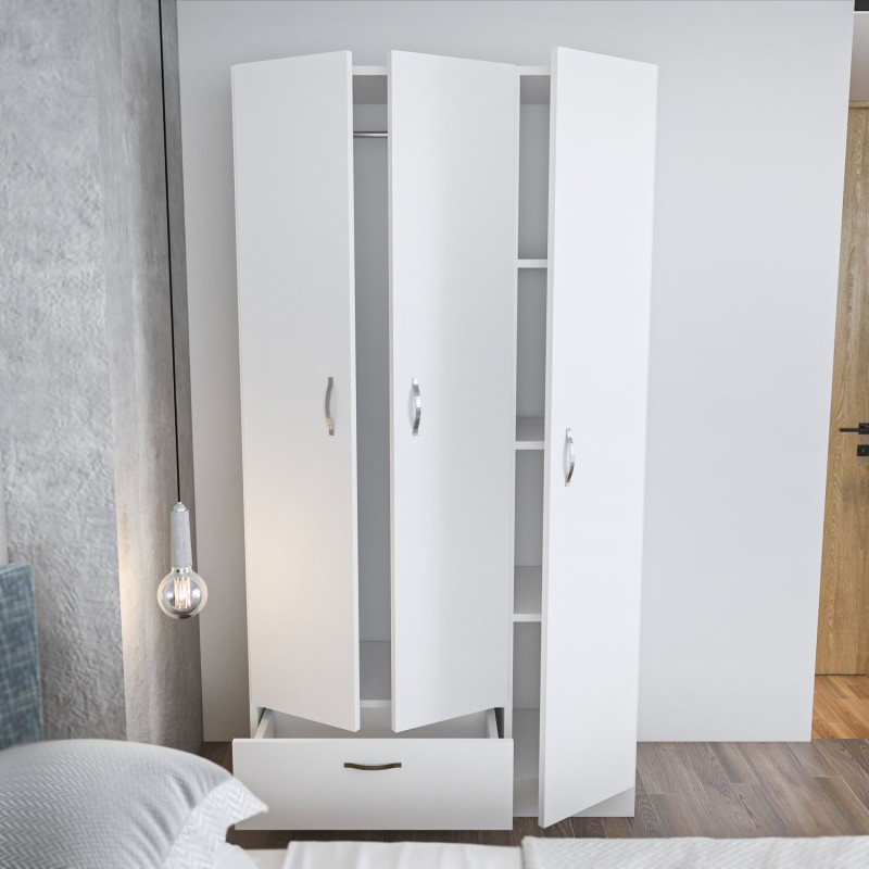 Hanah Home Wardrobe Gabi White