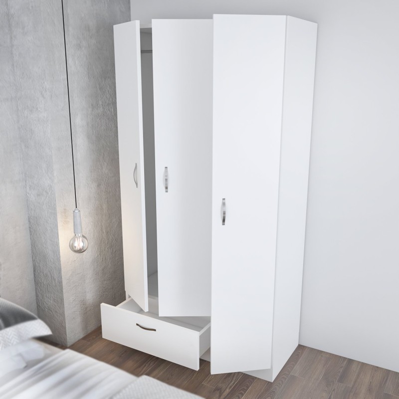 Hanah Home Wardrobe Gabi White