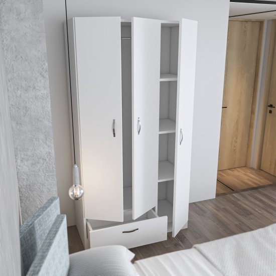 Wardrobe Gabi White Hanah Home Wardrobe Gabi White