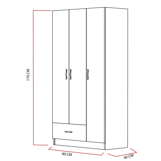 Wardrobe Gabi White Hanah Home Wardrobe Gabi White