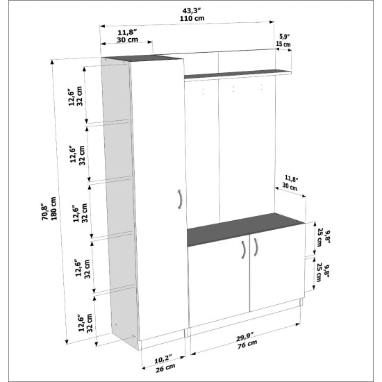 Hall Stand Naturel - Teak, White White
Teak Hanah Home Hall Stand Naturel - Teak, White White
Teak
