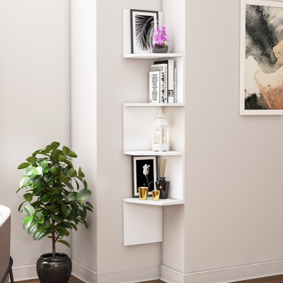 Wall Shelf Desaldo - White White Hanah Home Wall Shelf Desaldo - White White