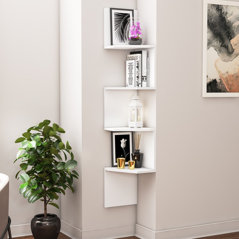 Hanah Home Wall Shelf Desaldo - White White