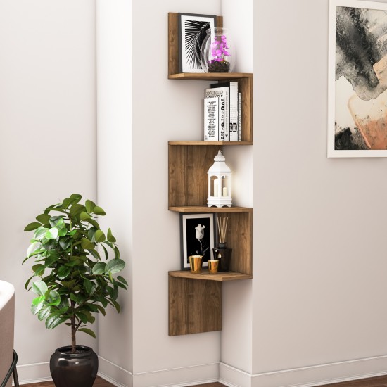 Wall Shelf Desaldo - Walnut Walnut Hanah Home Wall Shelf Desaldo - Walnut Walnut