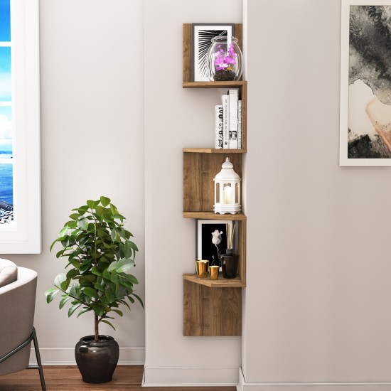Wall Shelf Desaldo - Walnut Walnut Hanah Home Wall Shelf Desaldo - Walnut Walnut