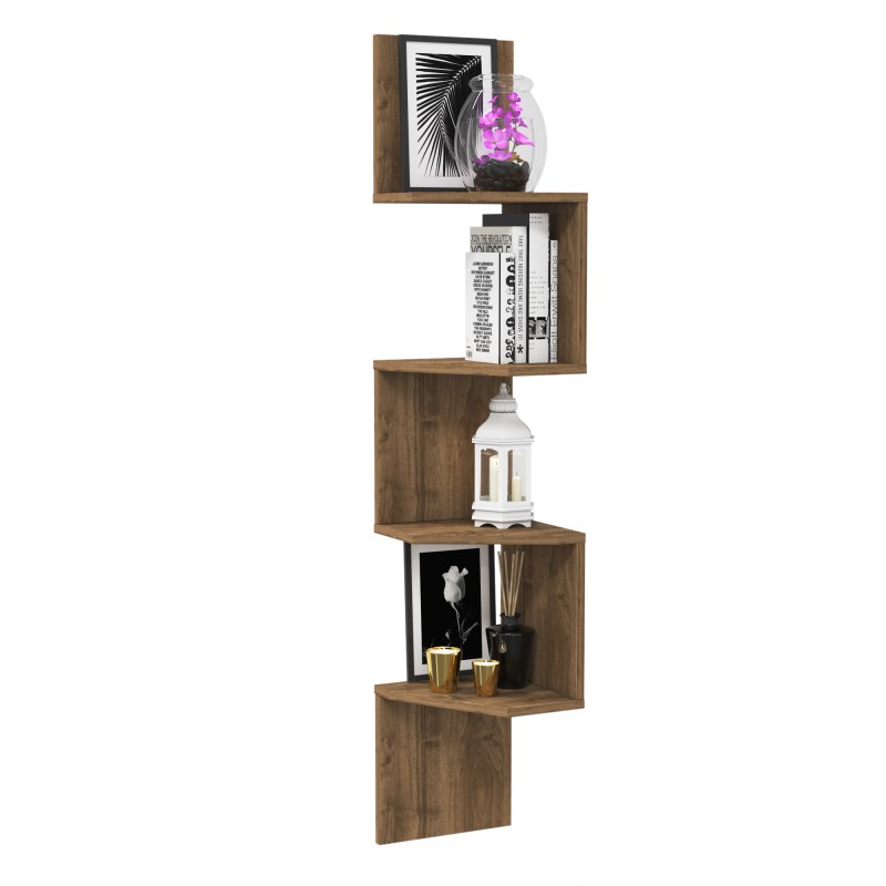 Hanah Home Wall Shelf Desaldo - Walnut Walnut