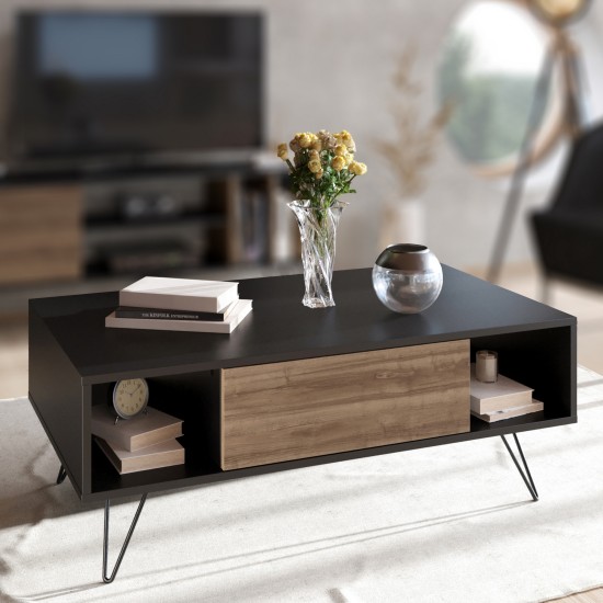 Coffee Table Mistico - Black, Walnut Black
Walnut Hanah Home Coffee Table Mistico - Black, Walnut Black
Walnut