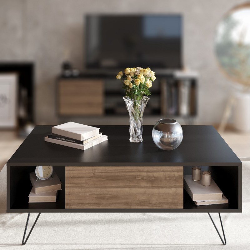 Hanah Home Coffee Table Mistico - Black, Walnut Black
Walnut