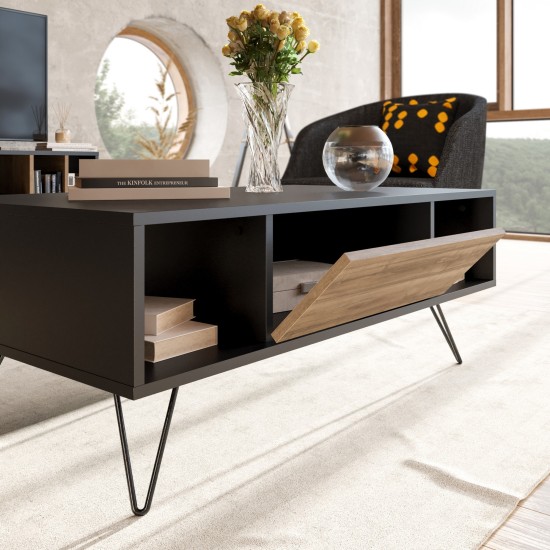 Coffee Table Mistico - Black, Walnut Black
Walnut Hanah Home Coffee Table Mistico - Black, Walnut Black
Walnut