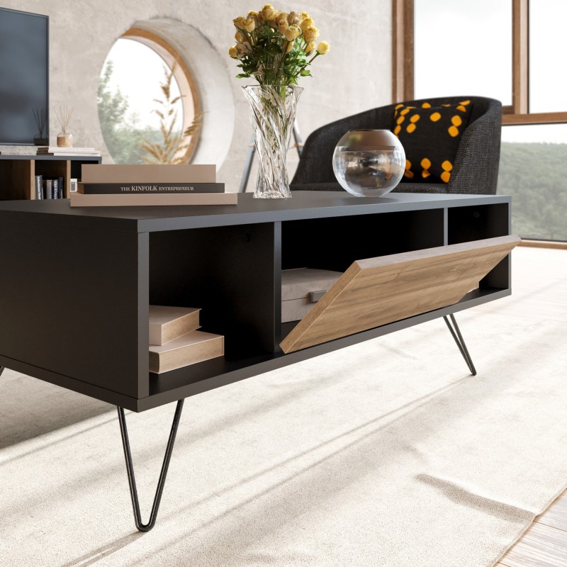 Hanah Home Coffee Table Mistico - Black, Walnut Black
Walnut