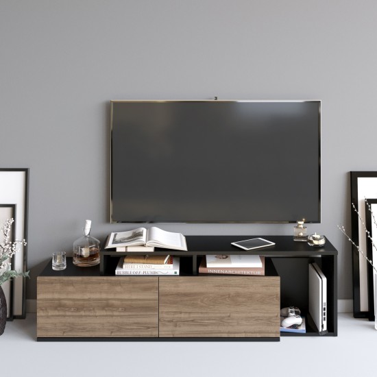 TV Stand Nexera - Black, Walnut Black
Walnut Hanah Home TV Stand Nexera - Black, Walnut Black
Walnut