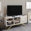 TV Stand North - White, Gold White
Gold