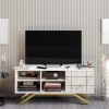 TV Stand North - White, Gold White
Gold