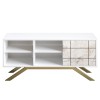 TV Stand North - White, Gold White
Gold