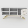 TV Stand North - White, Gold White
Gold