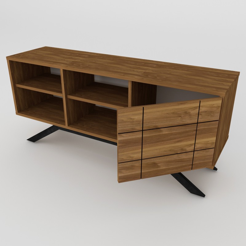 TV Stand North - Black, Walnut Black
Walnut