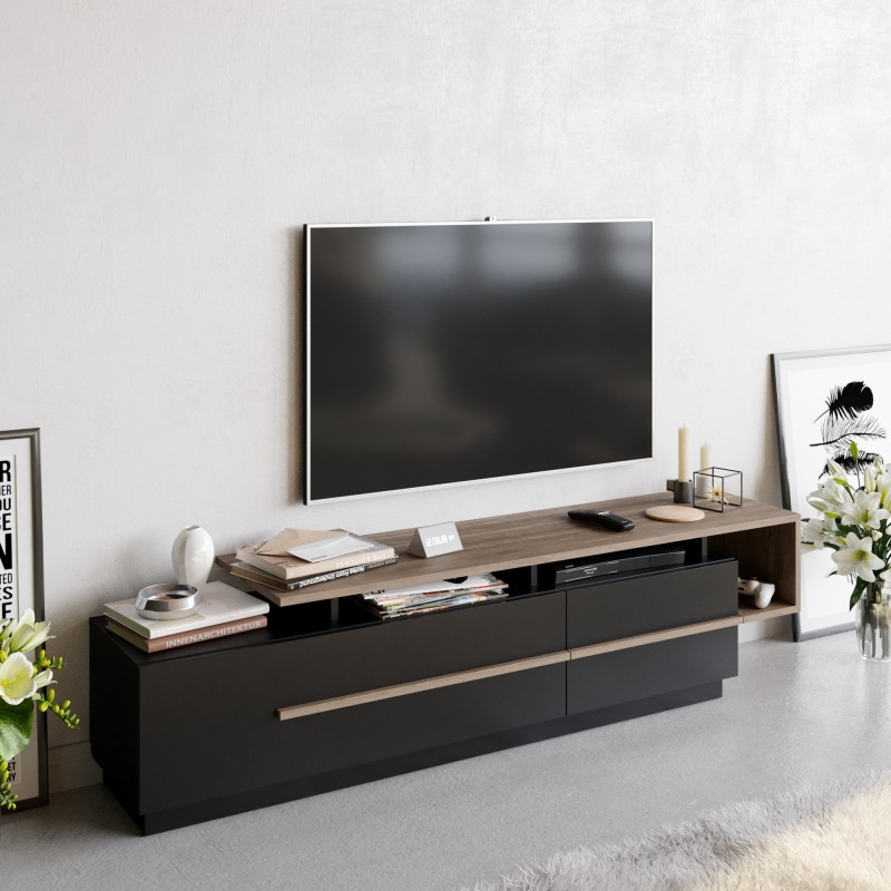 Hanah Home TV Stand Pia - Black, Walnut Black
Walnut