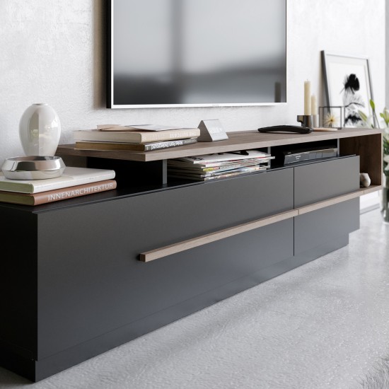 TV Stand Pia - Black, Walnut Black
Walnut Hanah Home TV Stand Pia - Black, Walnut Black
Walnut