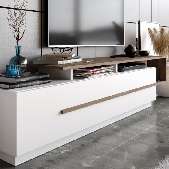 TV Stand Pia - Walnut, White Walnut
White TV Stand Pia - Walnut, White Walnut
White