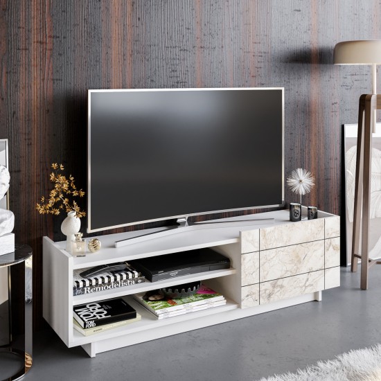 TV Stand Valantina - White White TV Stand Valantina - White White