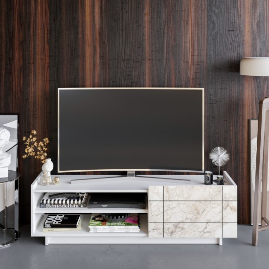 TV Stand Valantina - White White TV Stand Valantina - White White