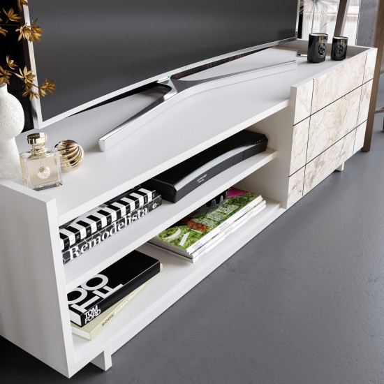 TV Stand Valantina - White White TV Stand Valantina - White White