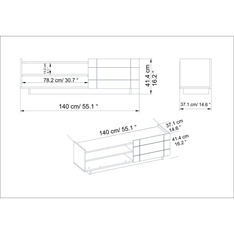 TV Stand Valantina - Black Black
Marble