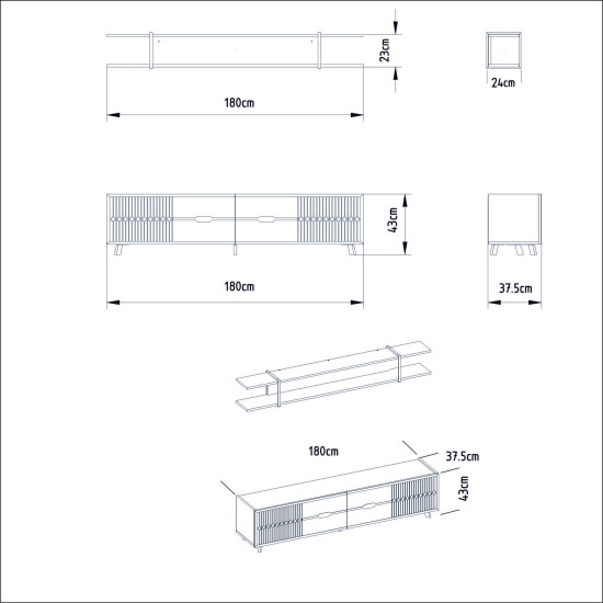 TV Unit Frida - White White TV Unit Frida - White White