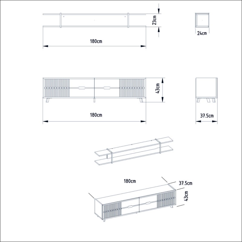 TV Unit Frida - White White
