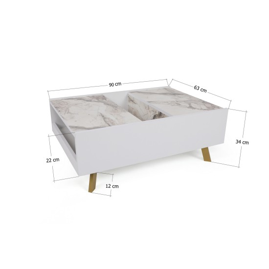 Coffee Table Frida - White White Coffee Table Frida - White White