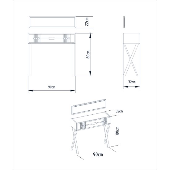 Sideboard Frida - White White Hanah Home Sideboard Frida - White White