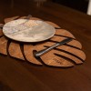Hermia Wooden Table Mat Set (4 Pieces) Monstera - Walnut Walnut